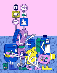 大色块插画