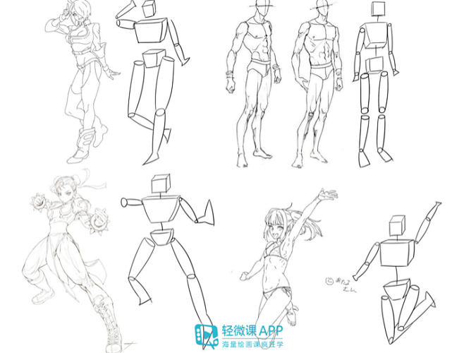 绘画 火柴人能画好了,那接下来就在火柴人的基础针对性做细化,让