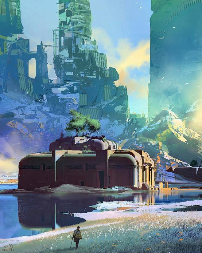 ch【插画·场景】科幻近现代战争末日