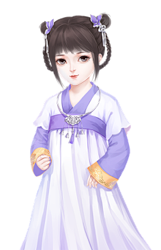 素衣小女孩