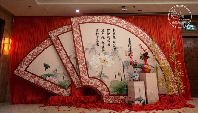 中国风-花瓣网|陪你做生活的设计师 | 粉色中式迎宾区婚礼