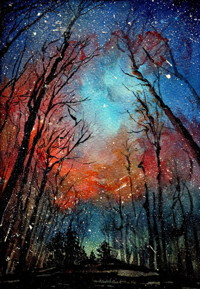 星空 水彩