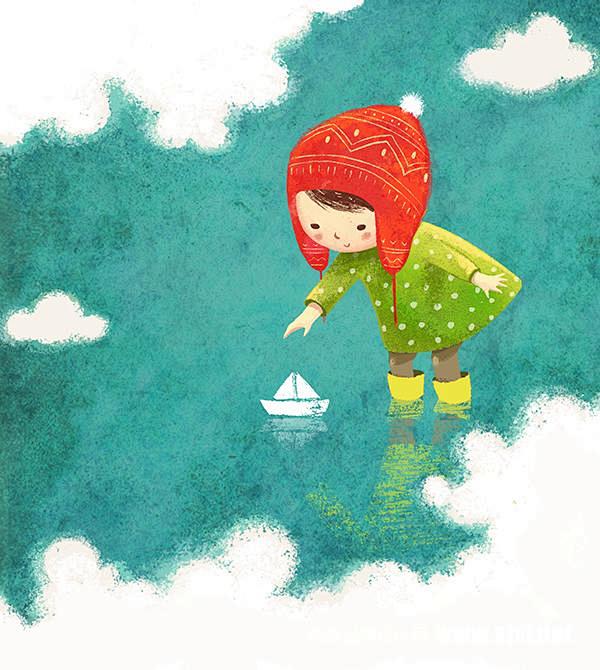 封面插画设计儿童书籍封面设计儿童诗歌卡通封面设