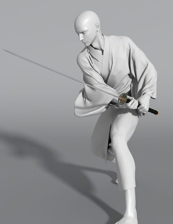 #设计秀# 人体动态,武士刀,打斗pose~ ​​​​