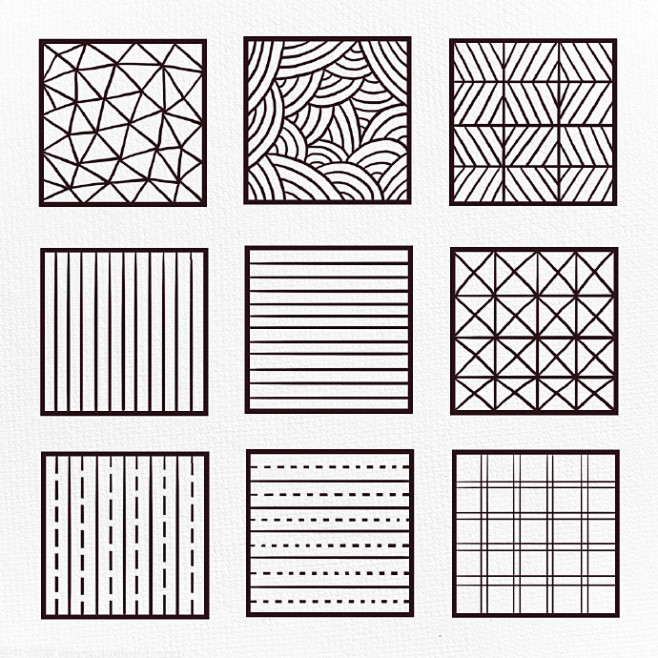 排线练习刚开始画画如果总是控制不好线条可多做几组这样的方格子排线