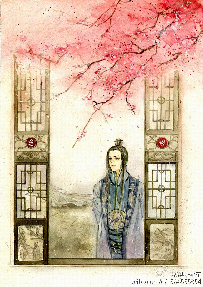 {人面不知何处去,桃花依旧…}古风手绘插画