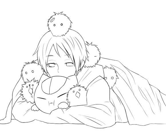 线条白描画-花瓣网|陪你做生活的设计师 | 卡通兔子线稿