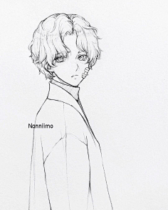 r人物线稿-花瓣网|陪你做生活的设计师 | #线稿#全身漫画卡通人物绘画