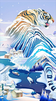 半拖采集到传统风插画