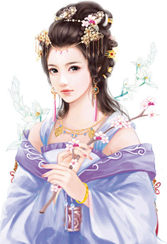 心若向阳|何谓悲伤采集到古典手绘美女