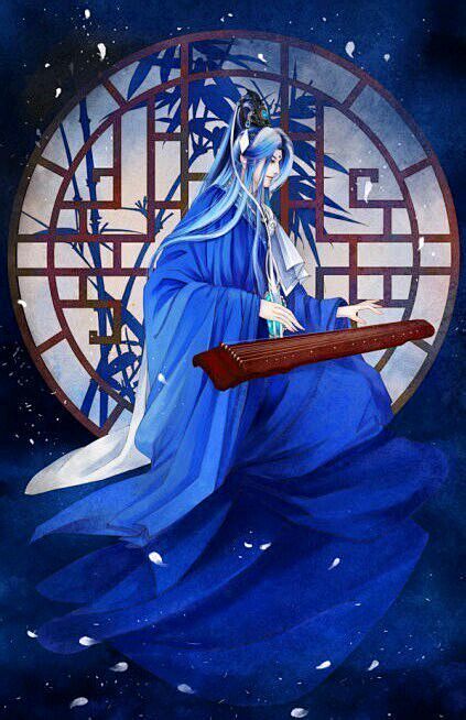 com 【古图专帖】——『美男系列』——(紫)蓝衣男子_古风图片吧_百度