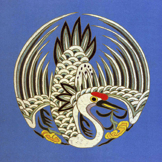 日本团鹤纹图片