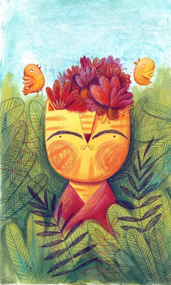 小动物创意手绘儿童插画来自波兰画师monikafilipinatrzpil