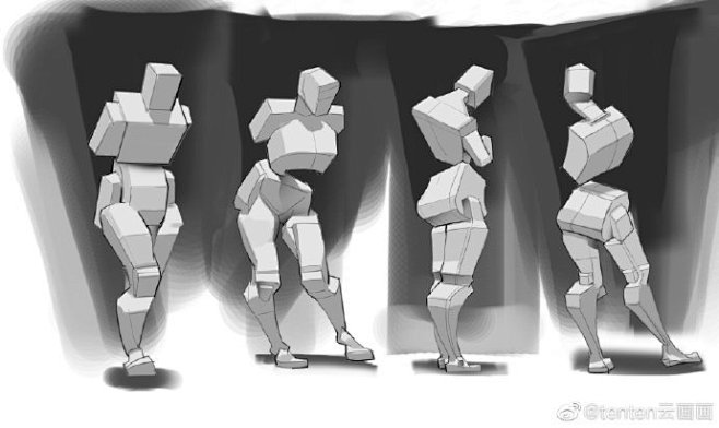 最近的一些伯里曼体块练习微博艺术新星v计划遇见艺术676767