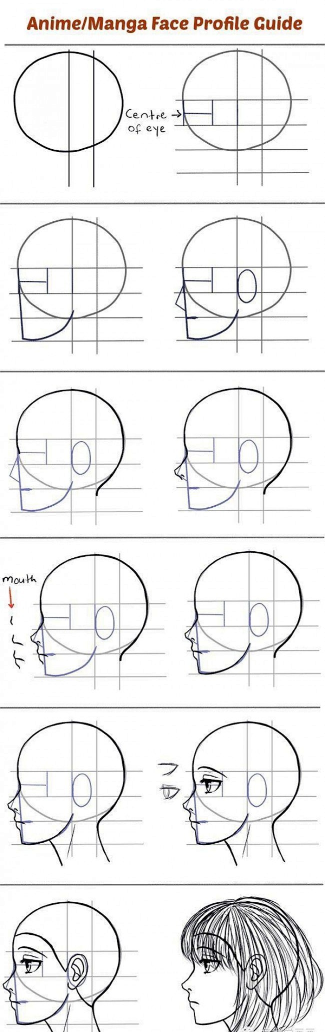 动漫人物脸部结构图图片