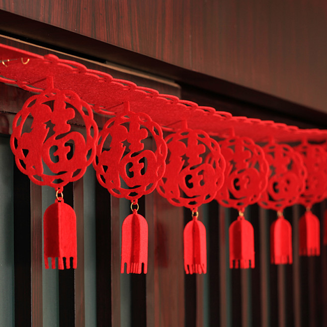 春节装饰用品拉花鸡年新年元旦商场装扮过年装饰挂件布置年货挂饰t