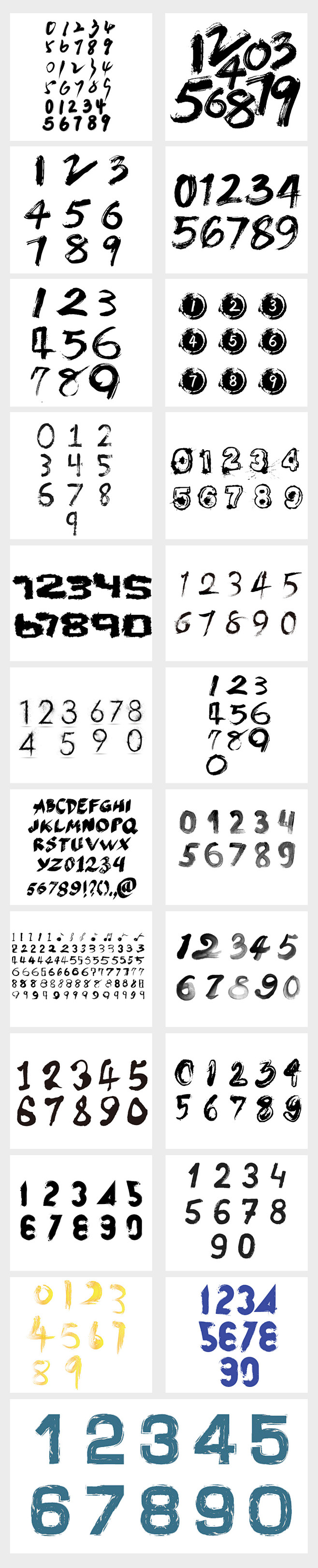 字体大全阿拉伯数字数字书法阿拉伯数字字体样式阿拉伯数字书法数字
