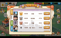 花粉收集采集到排行榜界面