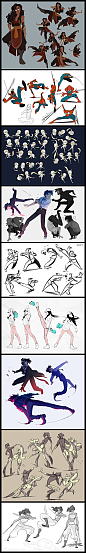 #动作# 舞蹈 打斗 很棒的角色动态参考教材-2