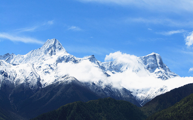 西藏林芝雪山风景图片电脑壁纸