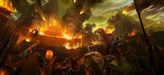 传奇游戏国战背景高清大图沙城19