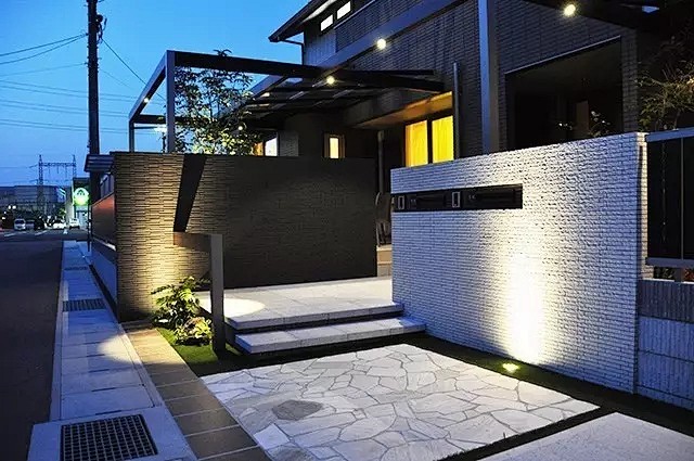 入户景观入户门挡墙