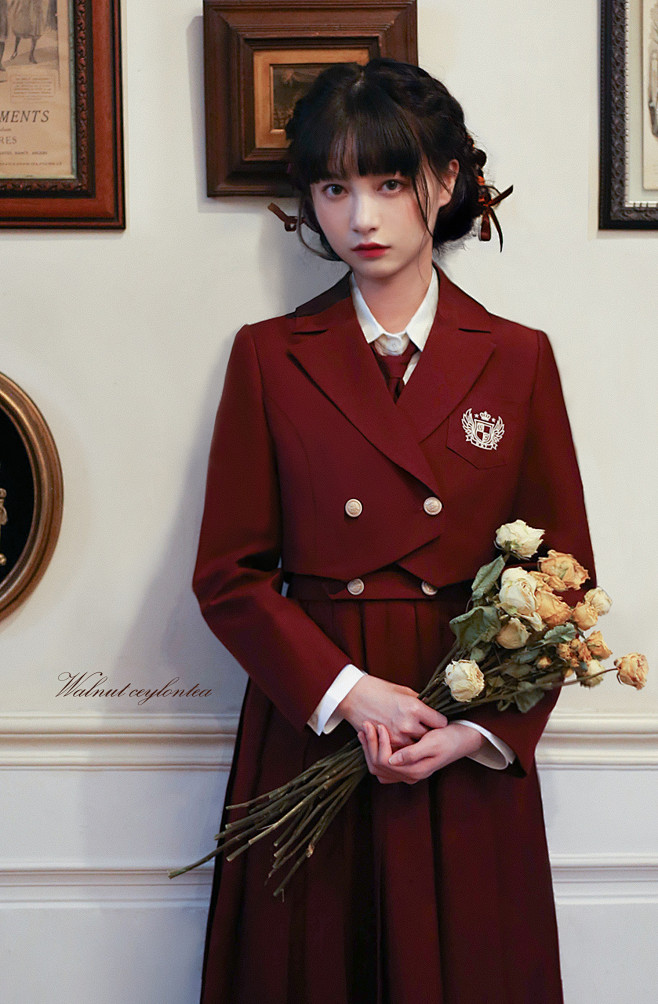 胡桃木jk锡兰红茶124晚2000上原创jk制服西式大小姐淘宝网