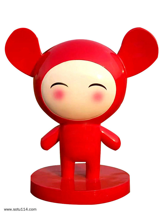 大红色吉祥物玩偶玩具模型雕像图片png免抠元素产品实物背景装饰免扣
