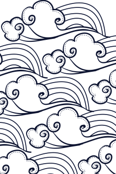 海浪素材 花瓣网 陪你做生活的设计师 饰图印花cdr分层矢量设计素材图片