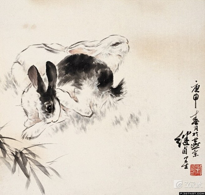 刘继卣国画作品二动物yanchun3韵美斋