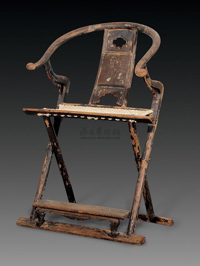 5342黑漆圆靠背交椅