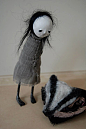 Felted Bader Mask For Dolls Made To Order by anthropomorphica