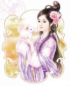 快点素材采集到古风人物插画