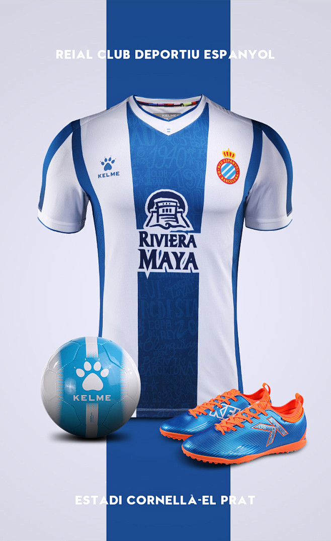 kelme卡尔美西班牙人19\/20赛季 足球服 武磊球