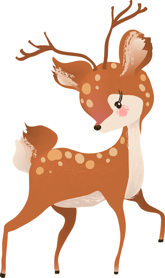 卡通元素梅花鹿png