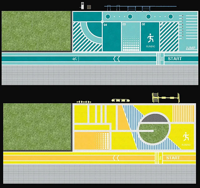 區經典資料消防登高面及小區活動場地標準化su模型資料為su精細模型