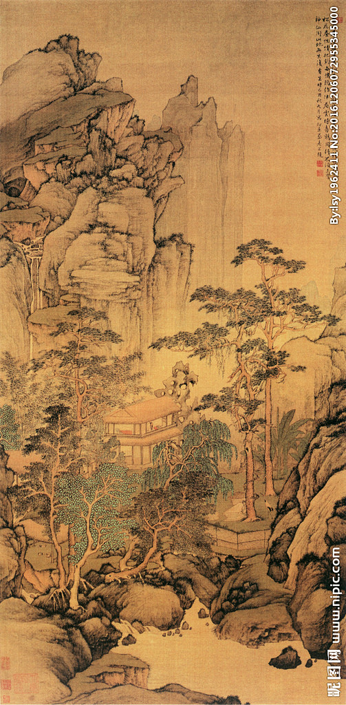 山水画中国风中国水墨画水墨画古画古代山水画中国元素画国画文化艺术