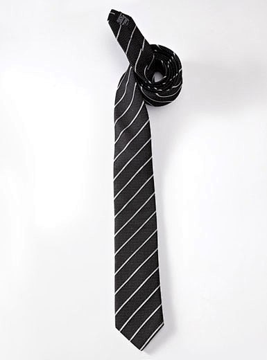 韩式小亮点斜纹真丝领带