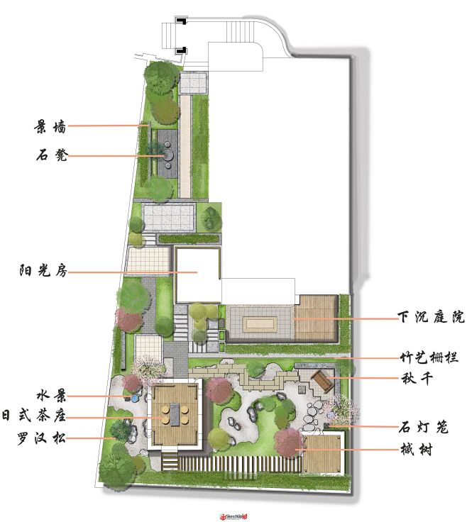 日式庭院平面图的搜索结果360图片