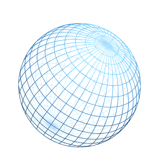 透明网格地球仪