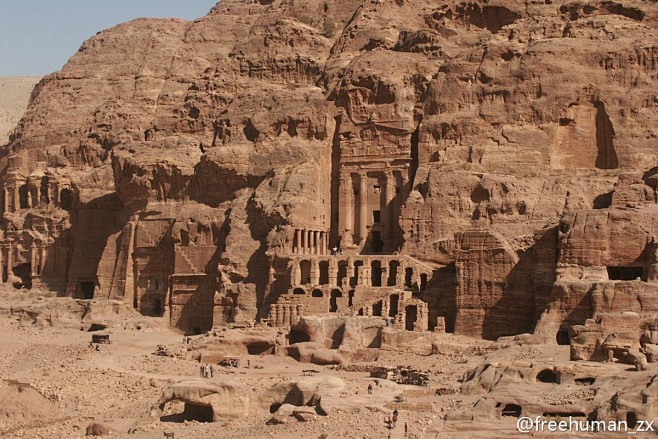 tra)佩特拉古城。公元前4~公元2世纪纳巴泰王