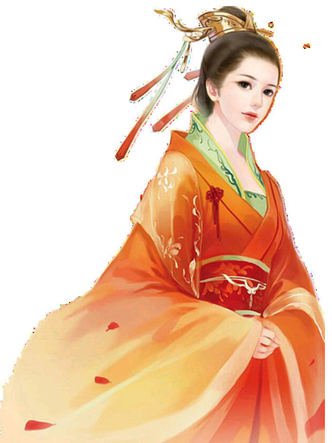 古风插画唯美手绘橙光背景玄幻人物立绘女侵权致歉