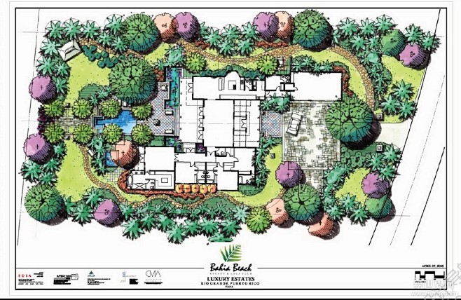 新提醒edsa庭院景觀手繪設計方案一種戶型多種方案景觀手繪繪世界網