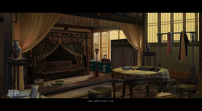 古风场景客栈客房图郑成龙lvam