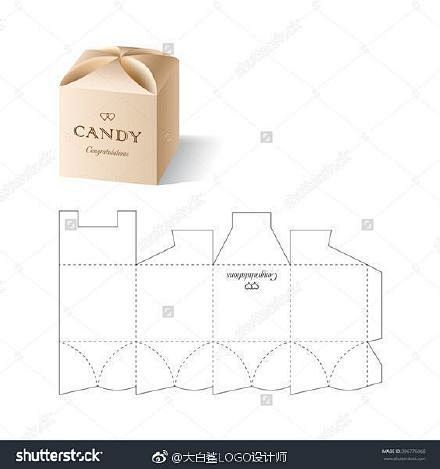 #logo设计# 蛋糕甜品包装盒展开图,干货! ​