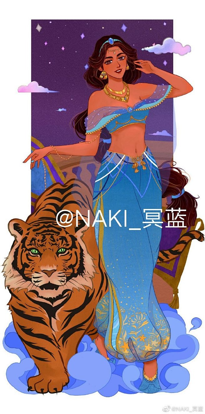 迪士尼阿拉丁茉莉公主从小就很喜欢茉莉觉得她超好看67676767