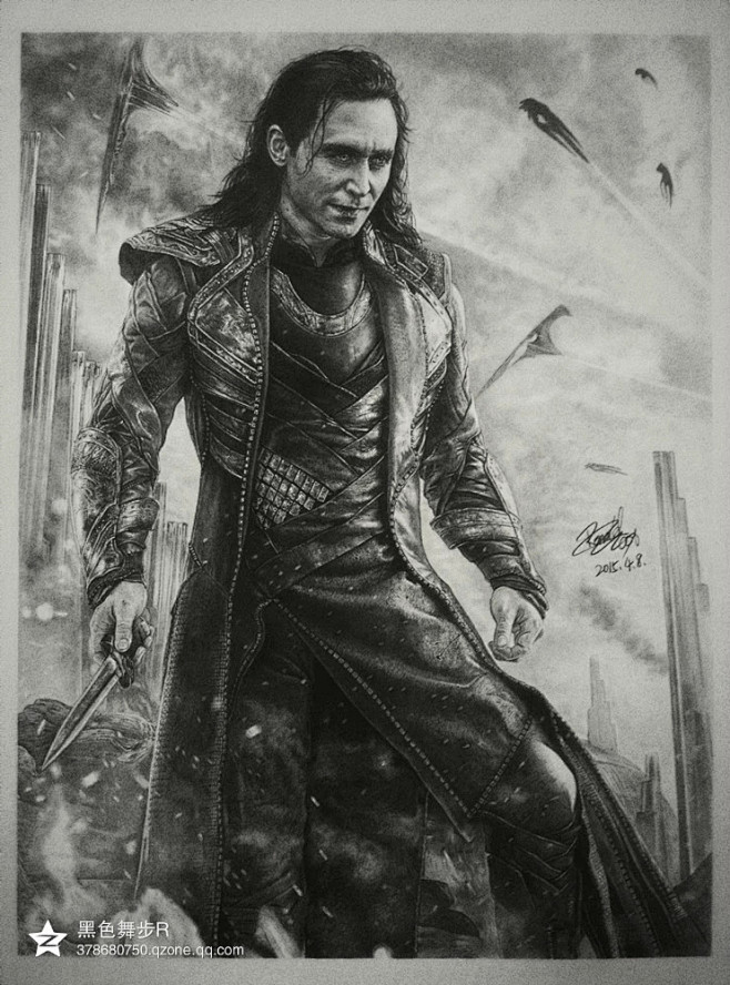 洛基# #复联# #雷神# #漫威# #邪神# #抖森# #手绘# #素描# #插画