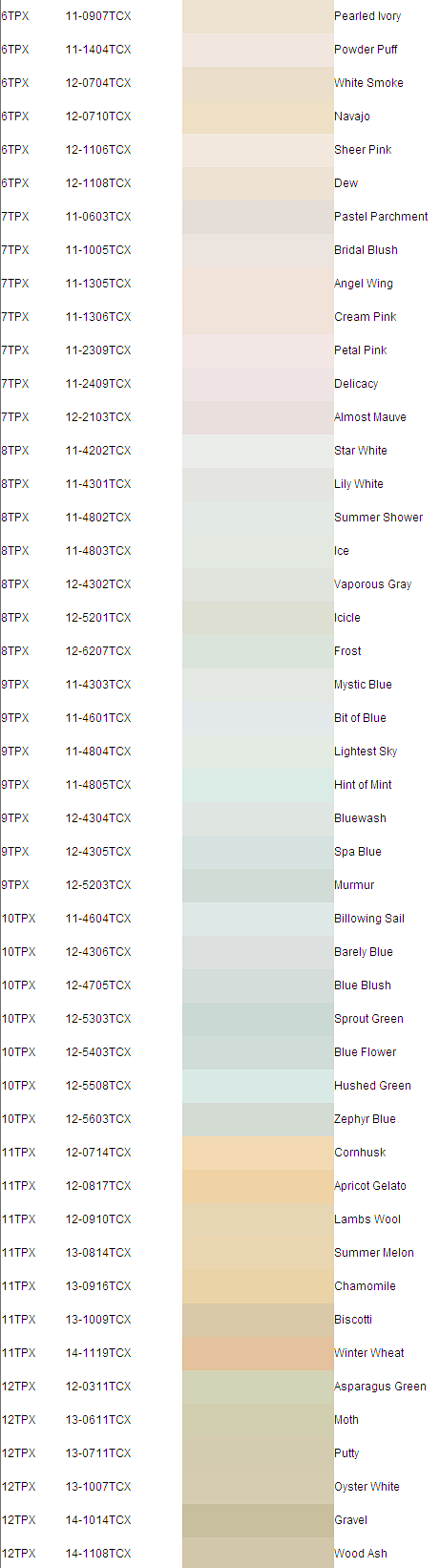 pantone潘通色卡tcx棉布色彩电子版查询12部分国际色卡全国连锁千通