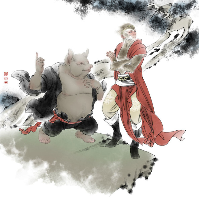 张旺插画义激美猴王