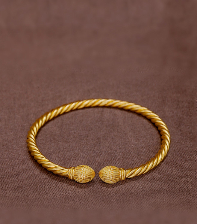 大家坛古法同心镯开口古法老金实心黄金手镯麻花手镯足金999淘宝网